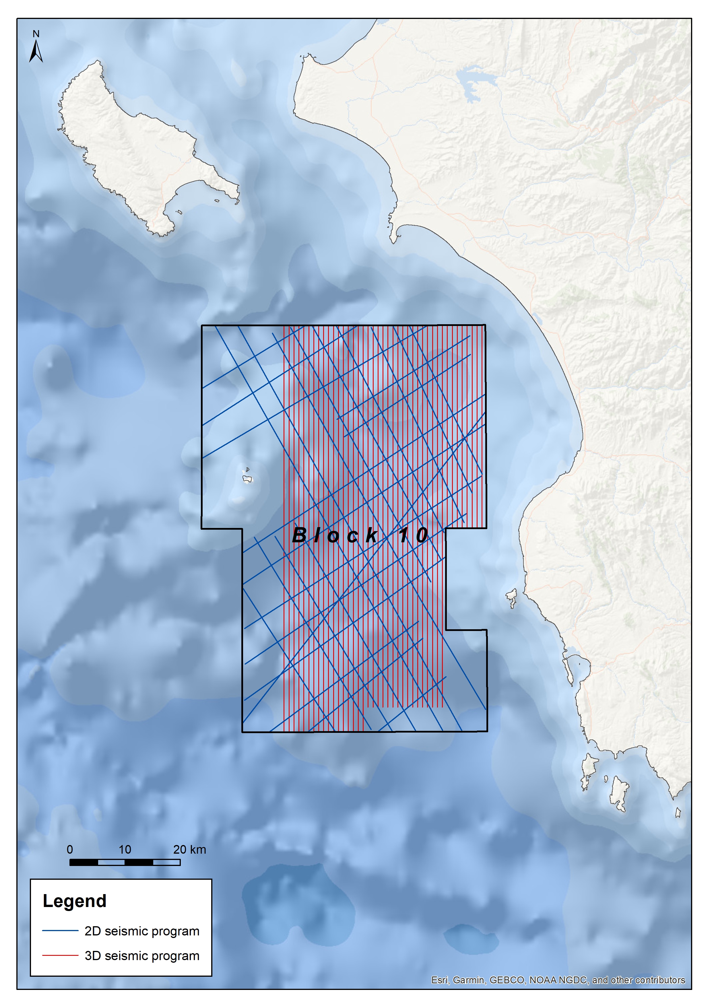 B10 2D 3D seismic program